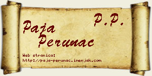 Paja Perunac vizit kartica
